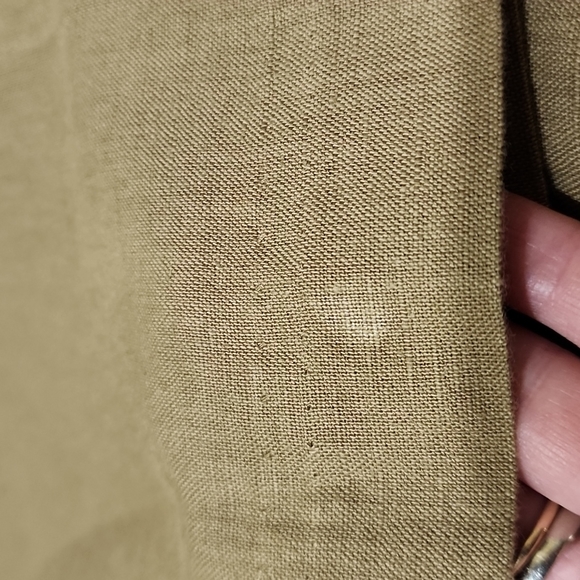 Oak + Fort Linen High-Rise Trouser Pants Olive Neutral Basic - Picture 9 of 9